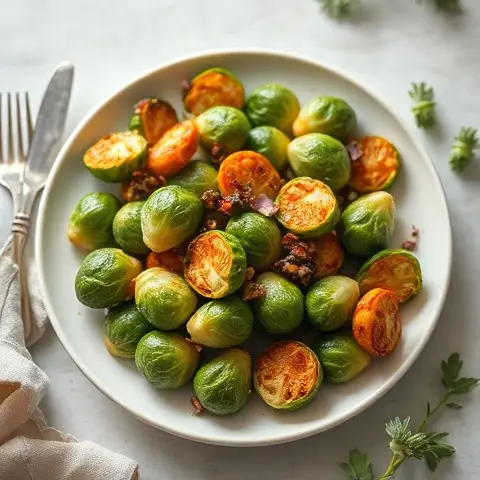 Nutritious Tahini-Lemon Roasted Brussels Sprouts