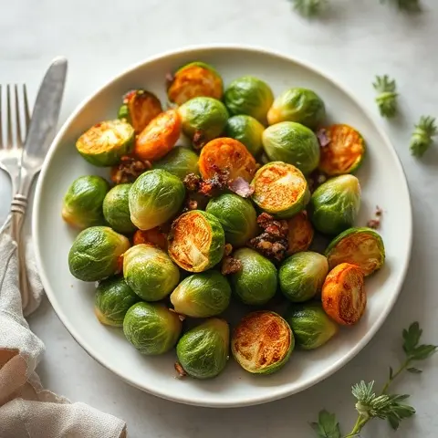 Nutritious Tahini-Lemon Roasted Brussels Sprouts