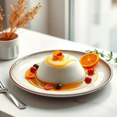 Saffron Yogurt Panna Cotta