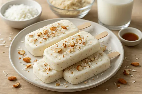 Nutritious Coconut-Almond Frozen Bars (No Sugar)