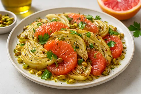 Roasted Fennel and Grapefruit Salad with Pistachios