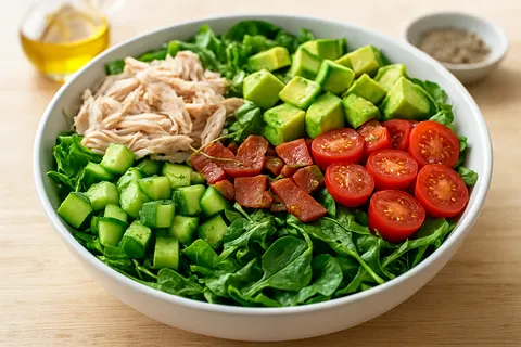 Protein-Packed Chicken, Avocado & Turkey Cobb Salad