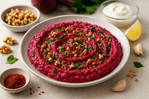 Pancar Ezmesi — Slow-Roasted Beet and Walnut Yogurt Spread
