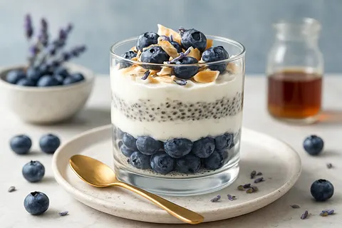 Blueberry-Lavender Keto Parfait