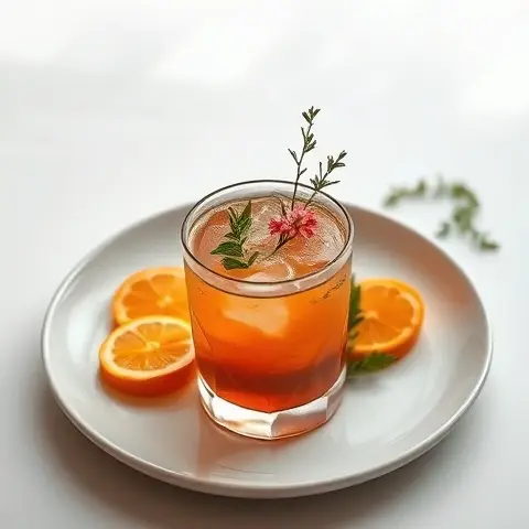 Refreshing Sorrel and Orange Blossom Mocktail