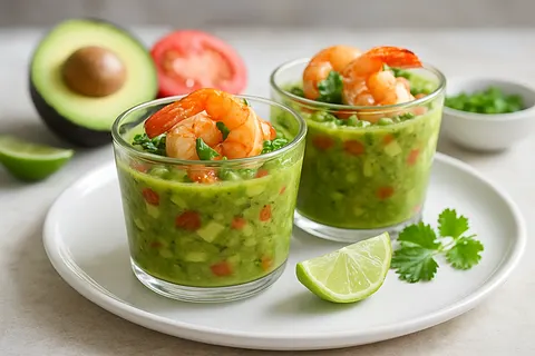 Shrimp and Avocado Gazpacho Cups