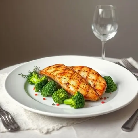Lemon-Rosemary Grilled Turkey Breast with Broccolini