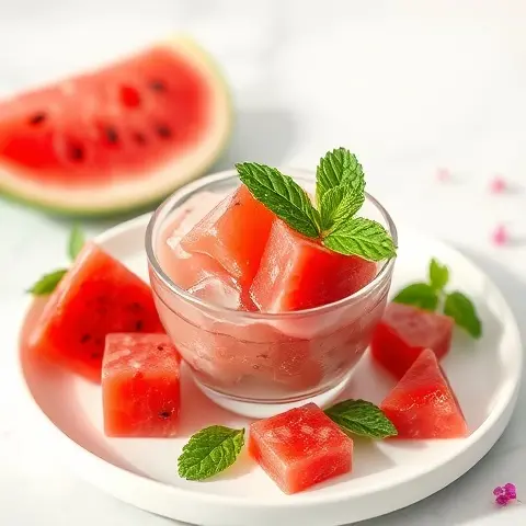Refreshing Watermelon Mint Sorbet