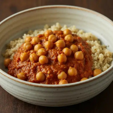 Vegan Chana Masala with Quinoa