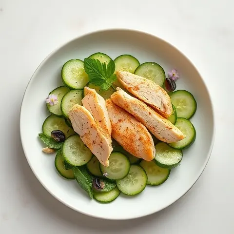 Cucumber and Sunflower Seed Chicken Salad