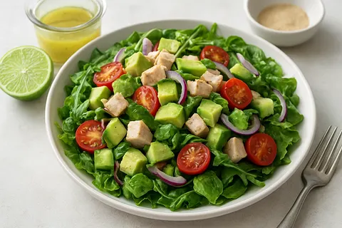 Turkey and Avocado Salad with Lime Vinaigrette