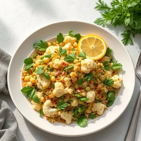 Lively Cauliflower, Parsley & Lemon Tabbouleh Salad