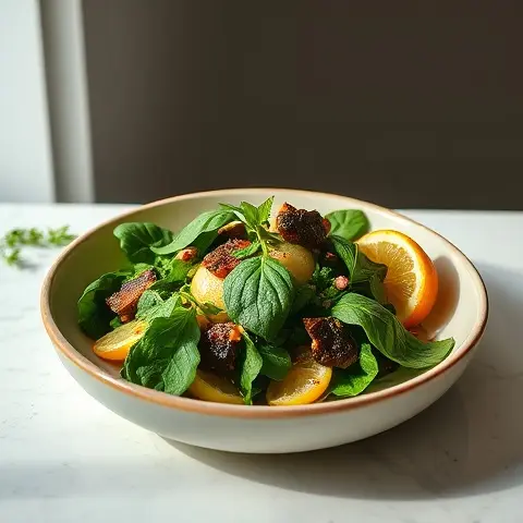 Lemon-Roasted Sorrel & Spinach Medley