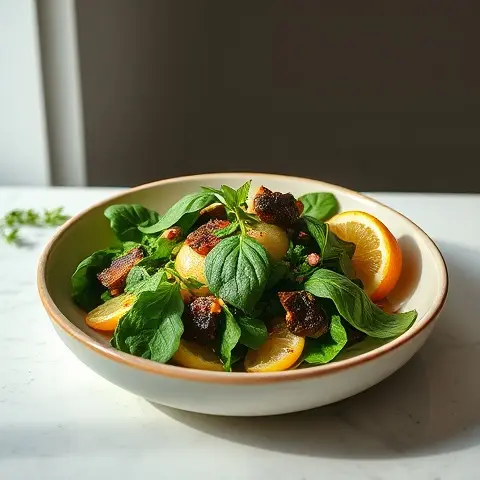 Lemon-Roasted Sorrel & Spinach Medley