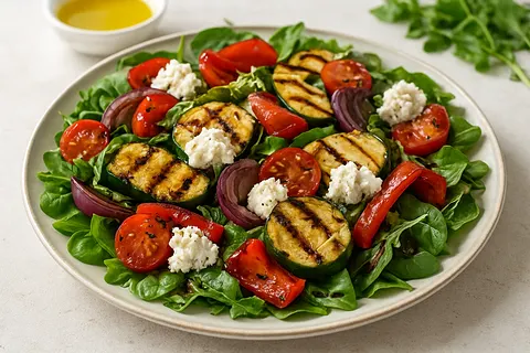 Grilled Vegetable & Goat Cheese Salad