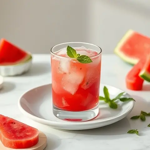 Refreshing Watermelon Mint Granita